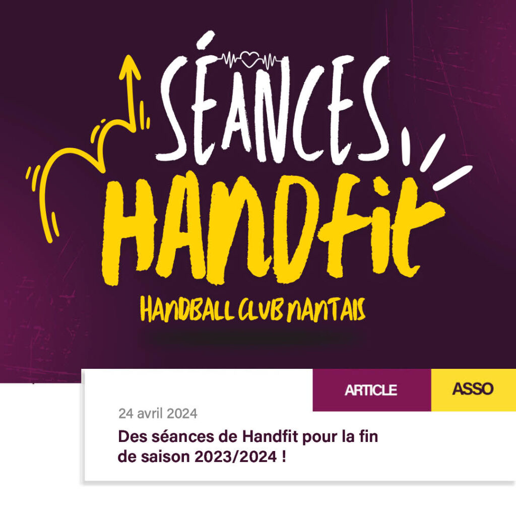 Des séances de handfit pour la fin de saison 2023/2024